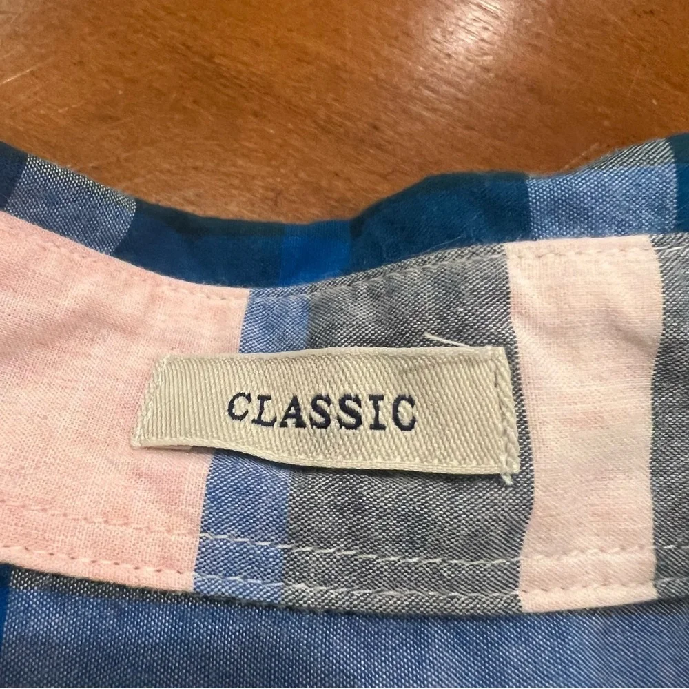 J.Crew Men’s Classic Fit Short-Sleeve Secret Wash Button‎ Up Shirt Pink Plaid